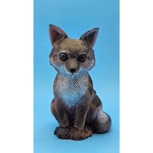 Vintage 1998 Art Line Red Brown Fox Lawn #03671 Fairy Garden Whimsical Big Eyes
